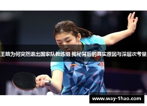 王皓为何突然退出国家队教练组 揭秘背后的真实原因与深层次考量